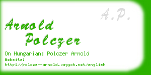 arnold polczer business card